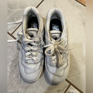 New Balance 550 Kids White Leather Sneakers